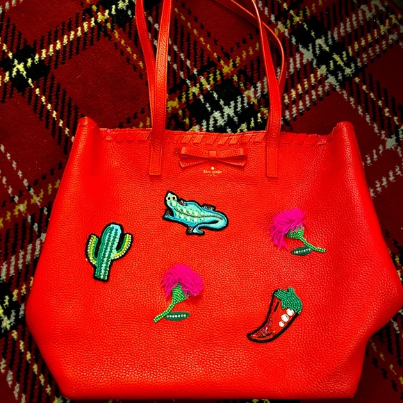 Kate Spade prickly pear cactus patch tote